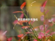 德信德州扑克排名