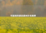可提现的德信德州扑克棋牌