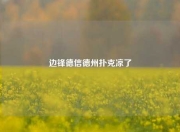 边锋德信德州扑克凉了