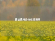 德信德州扑克在线视频