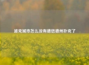 波克城市怎么没有德信德州扑克了
