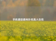 手机德信德州扑克真人在线