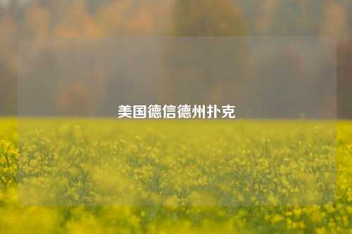 美国德信德州扑克