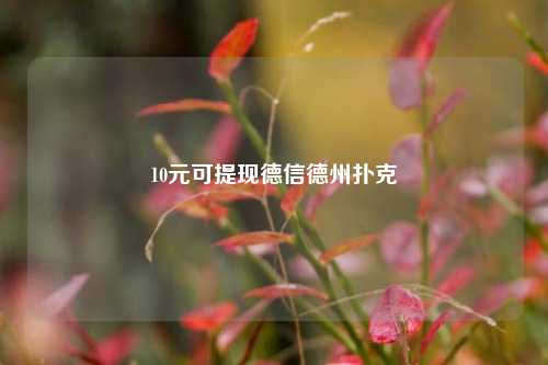 10元可提现德信德州扑克