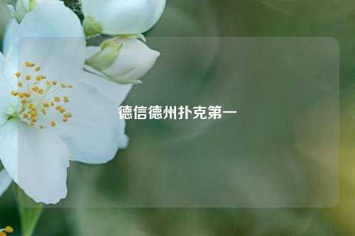 德信德州扑克第一