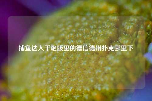 捕鱼达人千炮版里的德信德州扑克哪里下