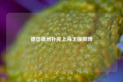 德信德州扑克上海王强微博
