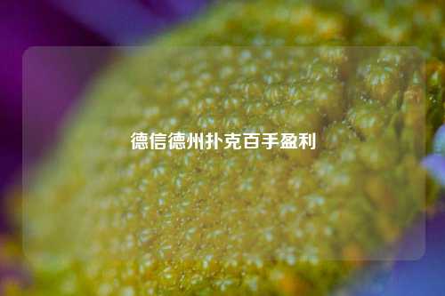 德信德州扑克百手盈利