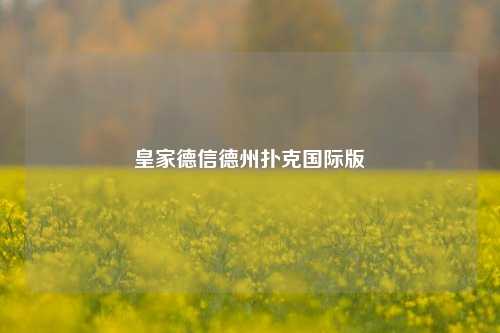 皇家德信德州扑克国际版